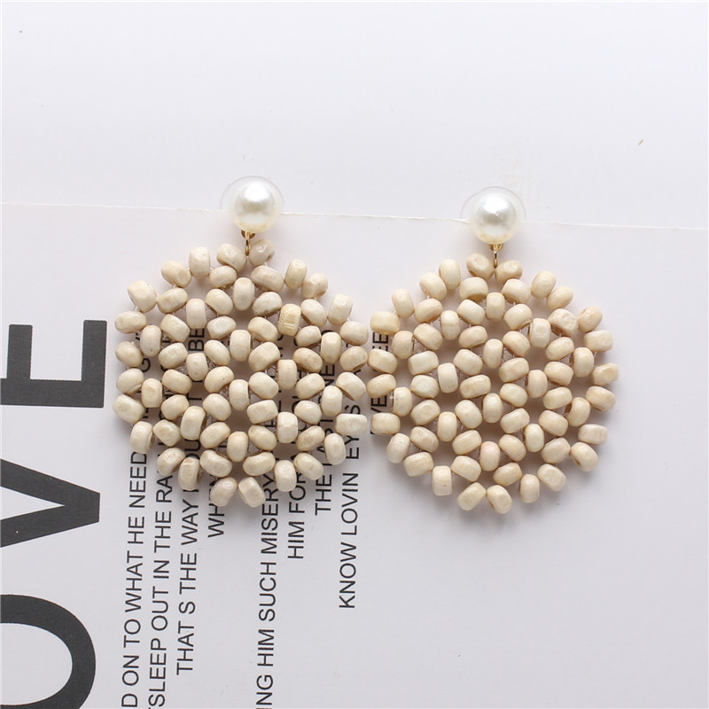 

2020 new Grape desig fashion brand jewelry Flowers dangle earrings Water droplets bead Summer style long earring for women gift
