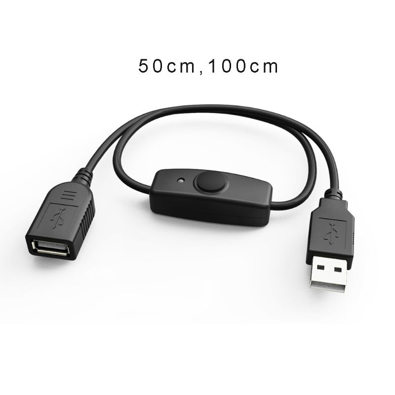 

Data Sync USB 2.0 Extender Cord USB Extension Cable With ON OFF Switch LED Indicator for Raspberry Pi PC Fan LED Lamp