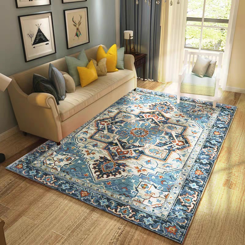

Vintage Persian style living room printed rug, retro Kilim big size home decoration floor mat, Printed rug 01