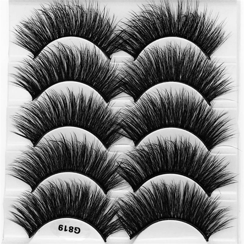 

5 Pairs False Eyelashes Natural 3d Mink Lashes Makeup Eyelash Extension Long Mink Eyelashes Volume Fake Eye Lashes Cilio G800