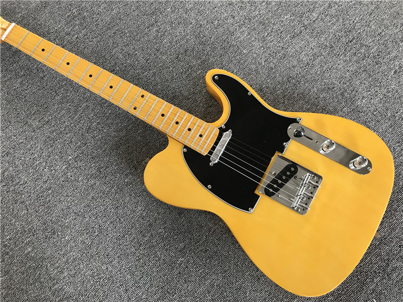 

Custom Shop '52 American Deluxe Maple Telecaster Natural Tele Electric Guitar Butterscotch Blonde Black Pickguard Maple Neck