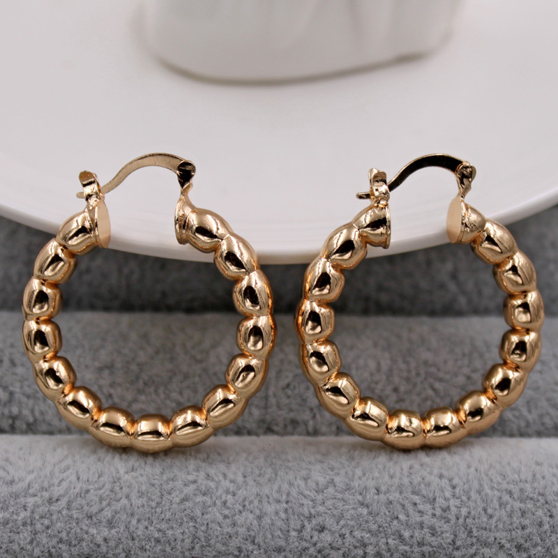 

RLOPAY fashion hollow Hoop Gold Earrings for Women Gold round Earrings Jewelry for Wedding Anniversary Gift acessories