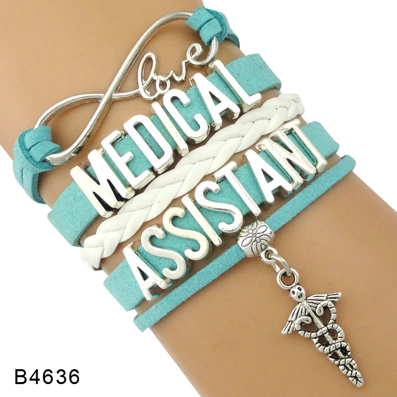 

Charm Bracelets Infinity Love Pharmtech Pharmacy Pharmacist EMS EMT Emergent Assistant Technician For Women