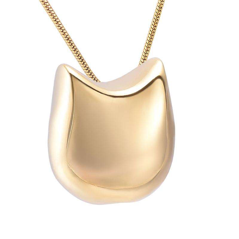 

IJD10009 Cat Head Stainless Steel Cremation Memorial Pendant for Ashes Urn Necklace Keepsake Locket Pendant Jewelry