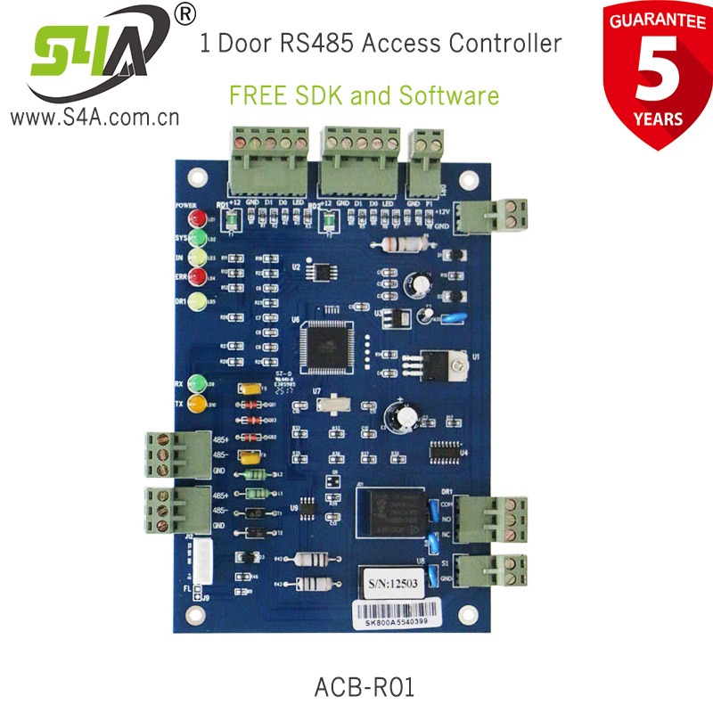 

RS485 Communication Access Controller Board for Single door RS485 Access Control Management Software