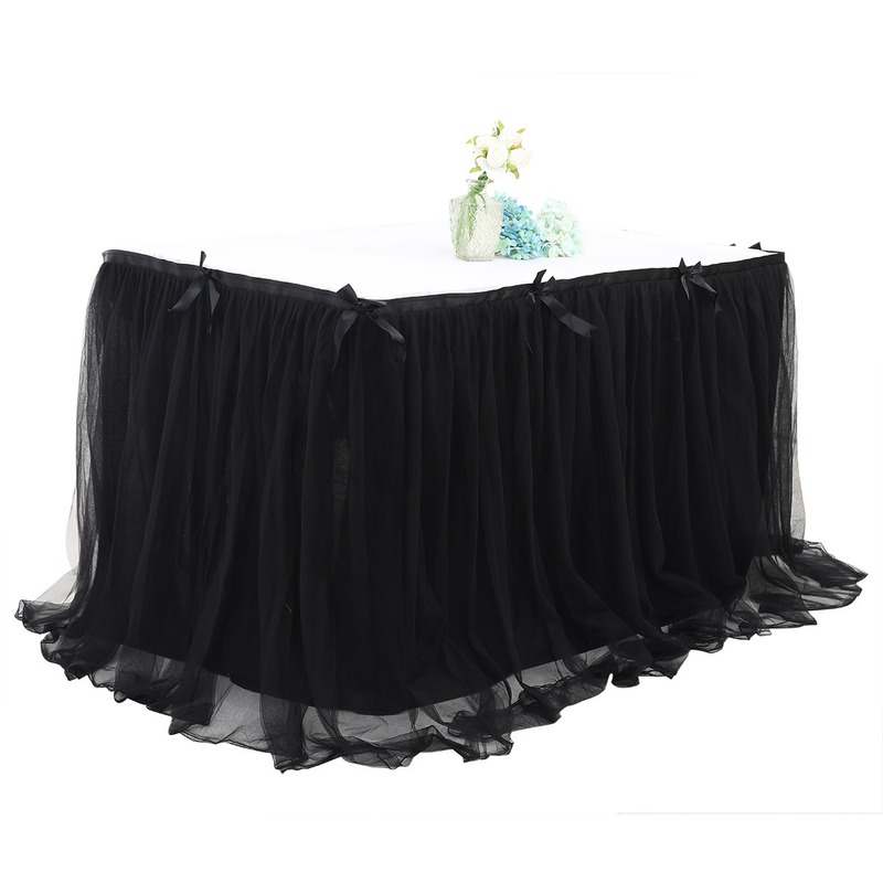 

Table Skirt Baby Shower Party Tutu Tulle Celebration Birthday Banquet Chair Decoration
