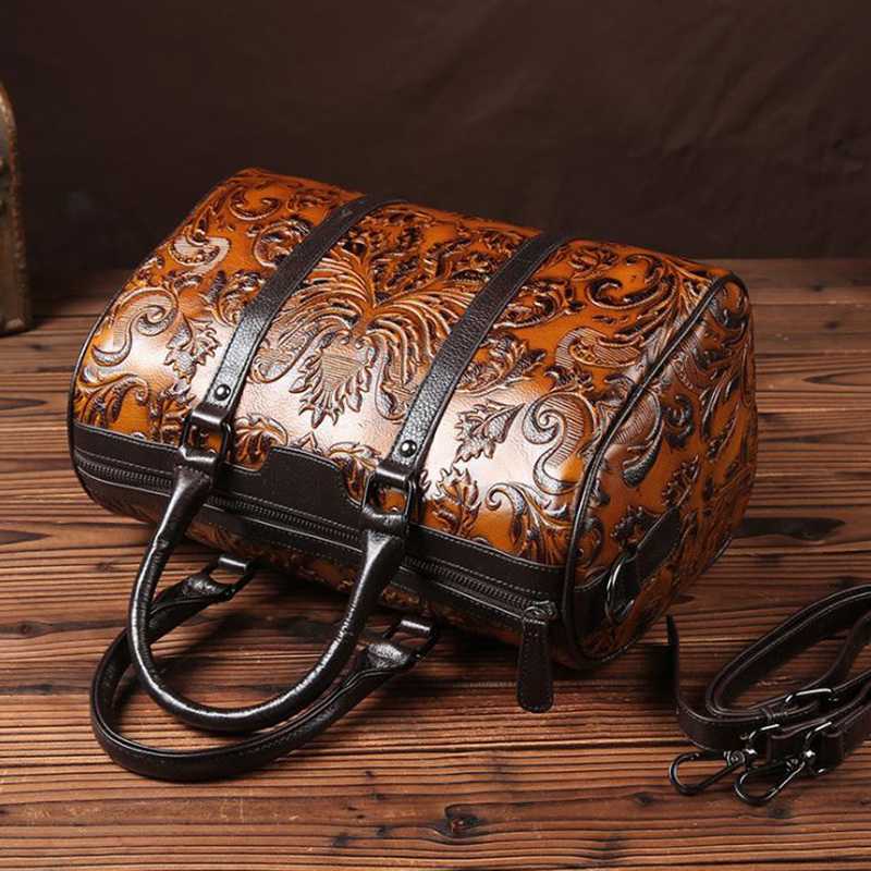 

New Style Women's Messenger Bag Handmade Wipe Color Crossbody Bags Fashion Leather Retro Brown Totes For Women Leisure Lady bags, Color same picture