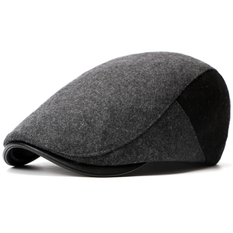 

Berets MZ749 Men Women Autumn Winter Wool Hat Adjustable Ivy Sboy Flat Cap Retro Artist Painter Vintage Gastby Beret, Black