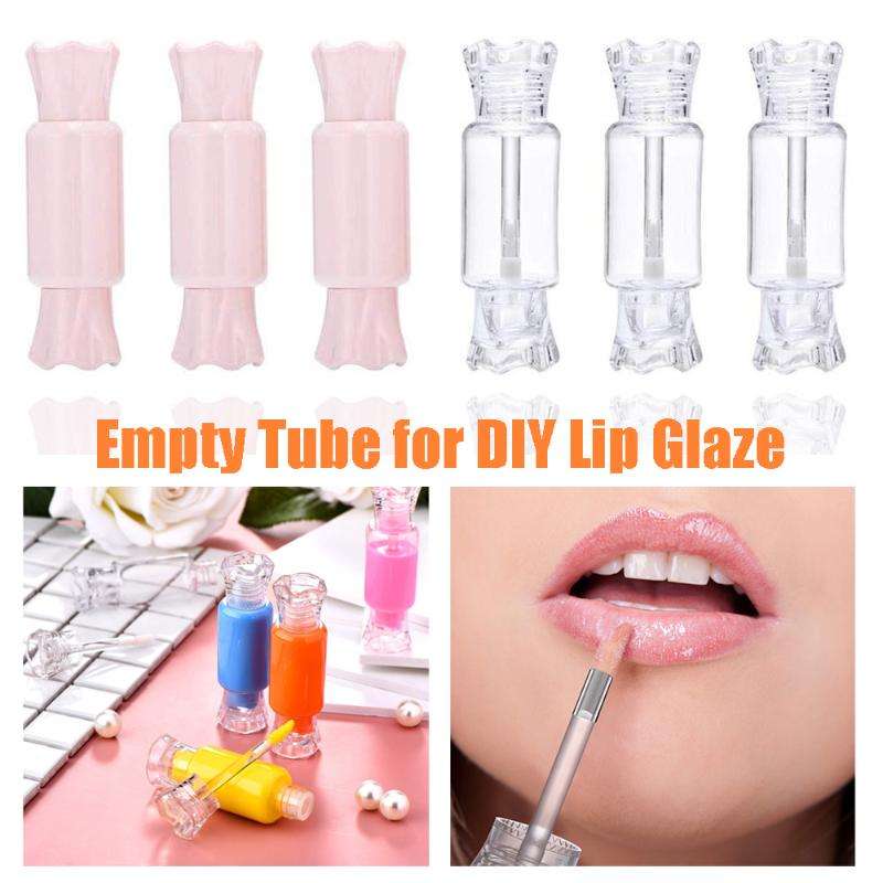 

5/10Pcs Candy Shape Refillable Bottles DIY Lip Gloss Lip Glaze Tube Sample Bottles Samples Tube Dispenser Cosmetic Tool