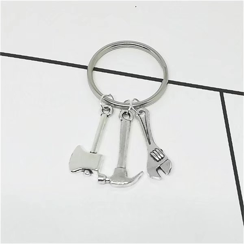 

Tool Set Keyring, Wrench Keychain, Hammer Charm Keyring, Keychain Gift, Punk Man keychain, Grandpa gift