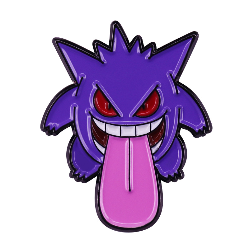 Gengar مع اللسان خارج المينا دبوس شبحي البرد الشعبية لعبة عشاق الذوق إضافة 2021 من Liuzhongqi 6 28ر س موبايل Dhgate
