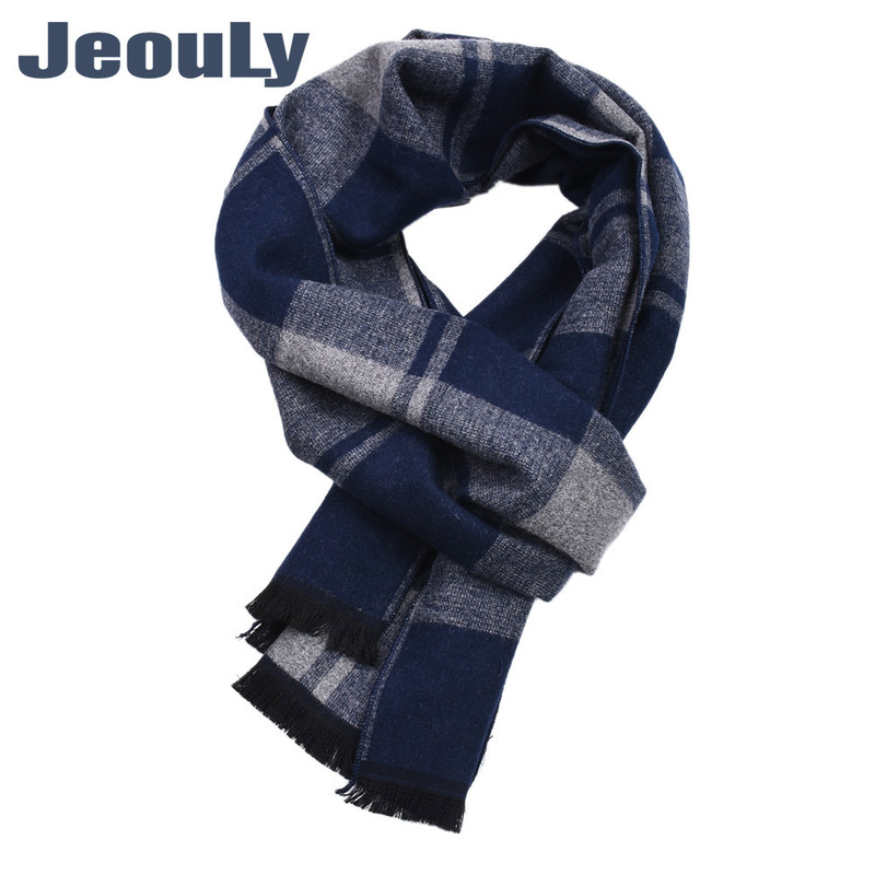 

Gentleman scarf autumn / winter 2020 thickened fashion Plaid cashmere warm long scarf men's Woven Bib wholesale
