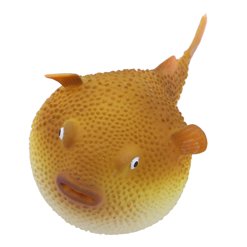 

Silcone Fish Aquarium Artificial Puffer Decor Glowing Effect Man-made Fish Luminous Ornament Underwater Decoration