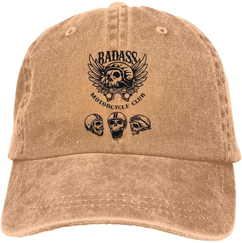 

Badass Unisex Soft Casquette Cap Vintage Adjustable Baseball Caps, Gray