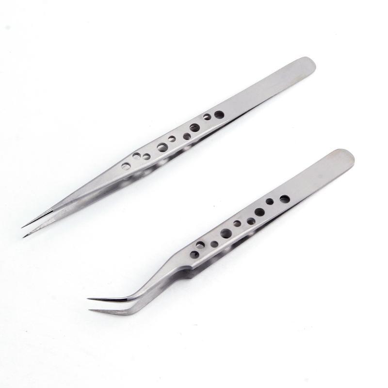 

Stainless Steel Eyelash Extensions Tweezers Curved Straight Eyelash Tweezer Volume Lashes Tools Makeup Grafting Eyelashes Pincet