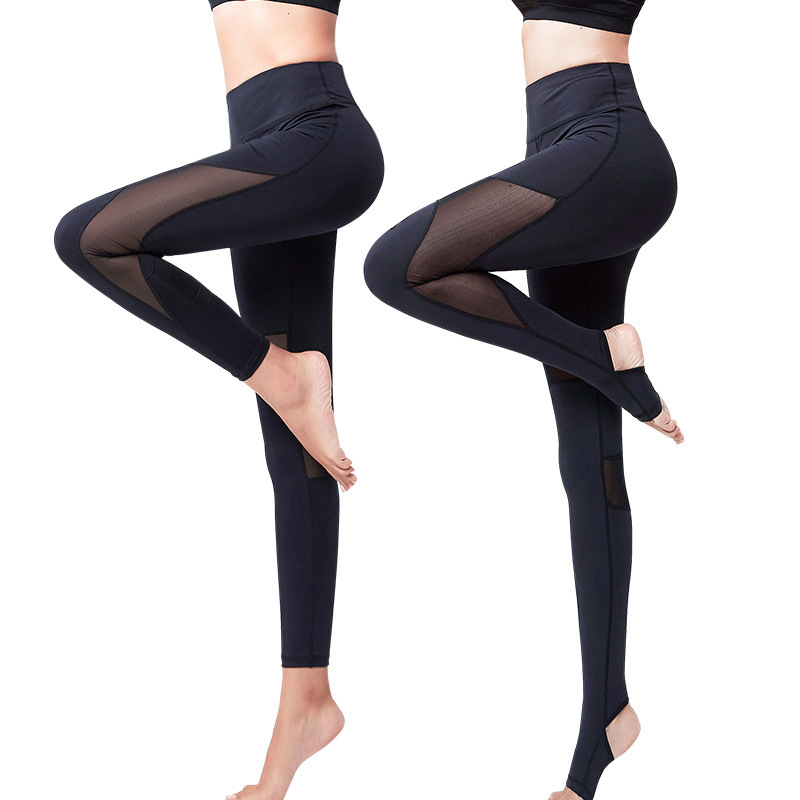 

2020 Qickitout High Waist leggings Fashion Solid Color Printed Mesh leggings Fitness Bodybuilding Clothes Body Solid Black Pants