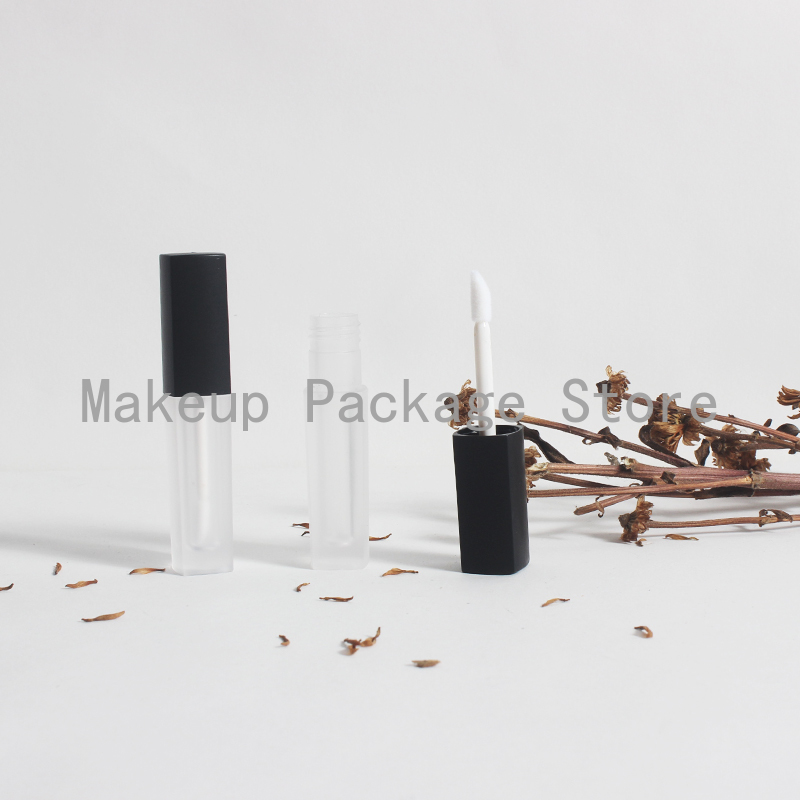 

50/100pcs Dull Polish 2.5ml Small Sample Vials Lip Gloss Tube with Black Cap DIY Empty MaMake Up Lip Oil Refillable Container