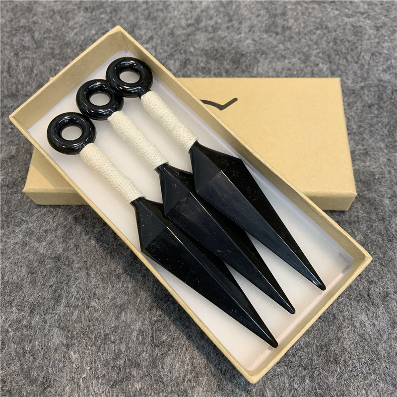 

3pcs/Sets Anime Naruto Konoha Ninja Kakashi Keychain Kunai Akatsuki Uchiha Itachi Shuriken Key Holder Plastic Props Gifts