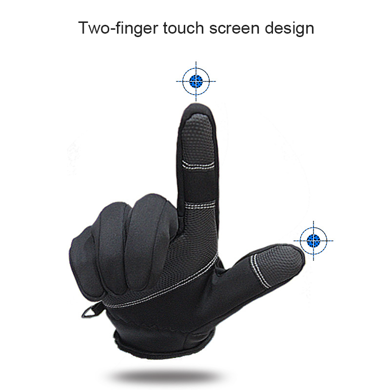 

Five Fingers Gloves 1 Pair Windproof Anti-slip Warm Lifting Mittens Waterproof Unisex Workout Outdoor Sport Cycling Winter Luvas