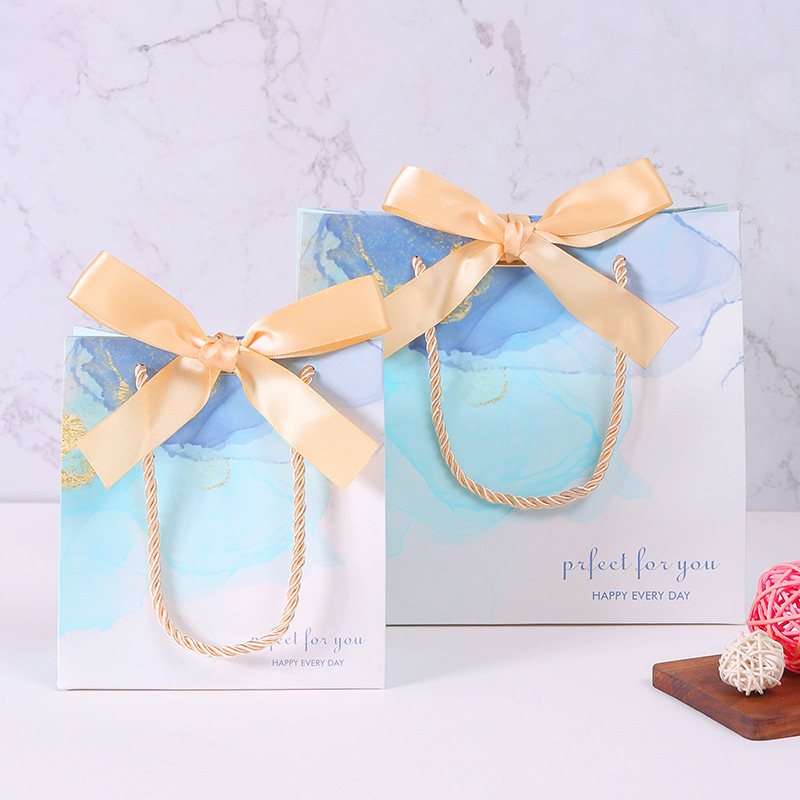 

Nordic INS wind marble gift bag 10pcs Birthday Party Decorations Thank you bags customizable Wedding Favors for Guests