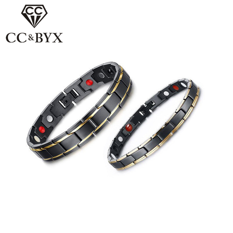 

Bracelets For Women Mens Jewelry Fashion Black Magnet Lovers Titanium Steel Bangles Drop Shipping Wholesale SBRM-002