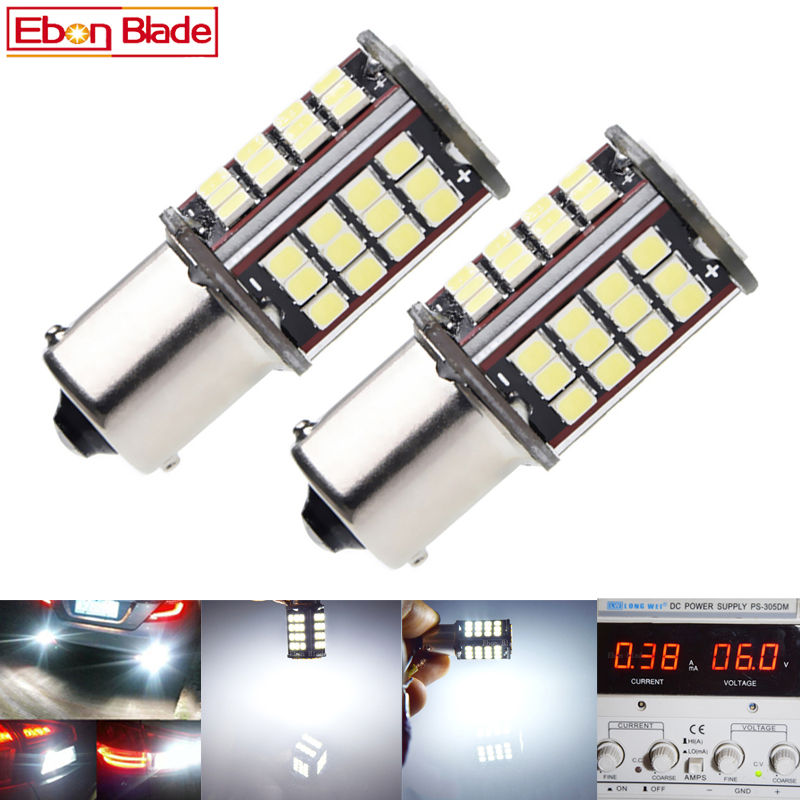 

Pair 1156 BA15S P21W Led Auto Light 2835 56 SMD Lights Backup Reverse Turn Signal Bulb Lamp DRL Voiture Car Styling White 6V DC, As pic