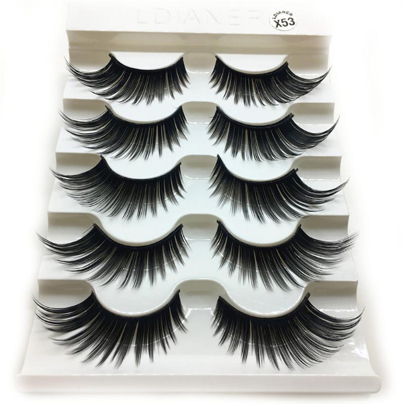

Best OutTop False Eyelashes Women 1Box Luxury 3D False Lashes Fluffy Strip Eyelashes Professional Black Hand Made Long July3