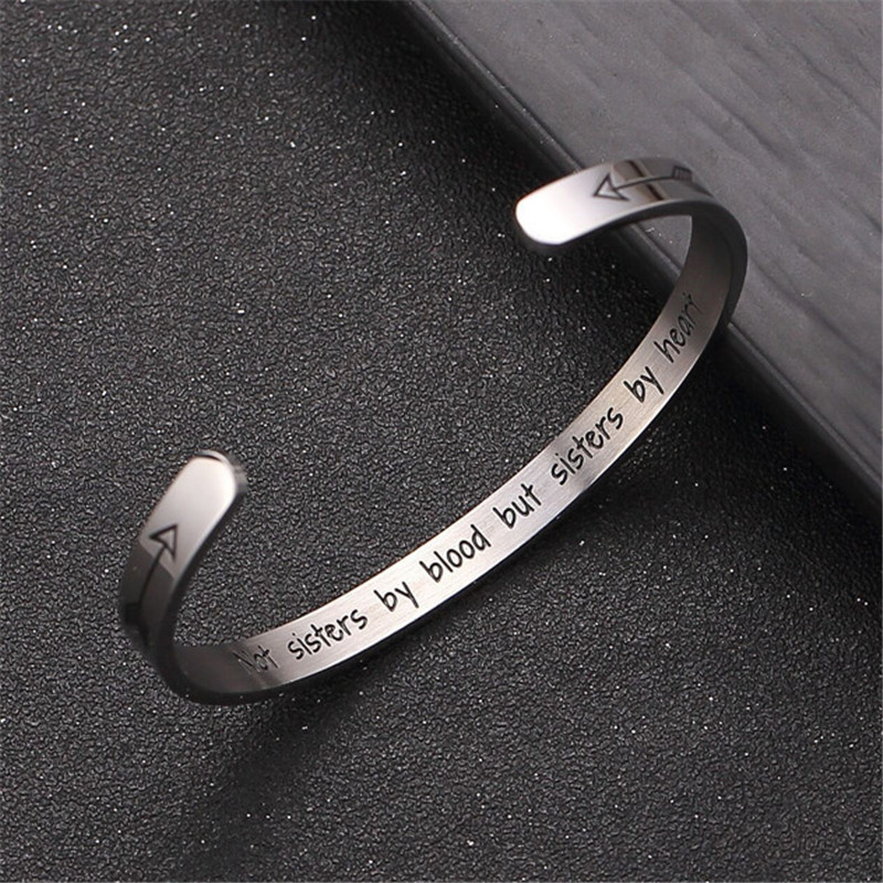 

High Quality Best Friends Stainless Steel Bangles Jewelry Sisters Friendship Bracelets Fascination Gifts