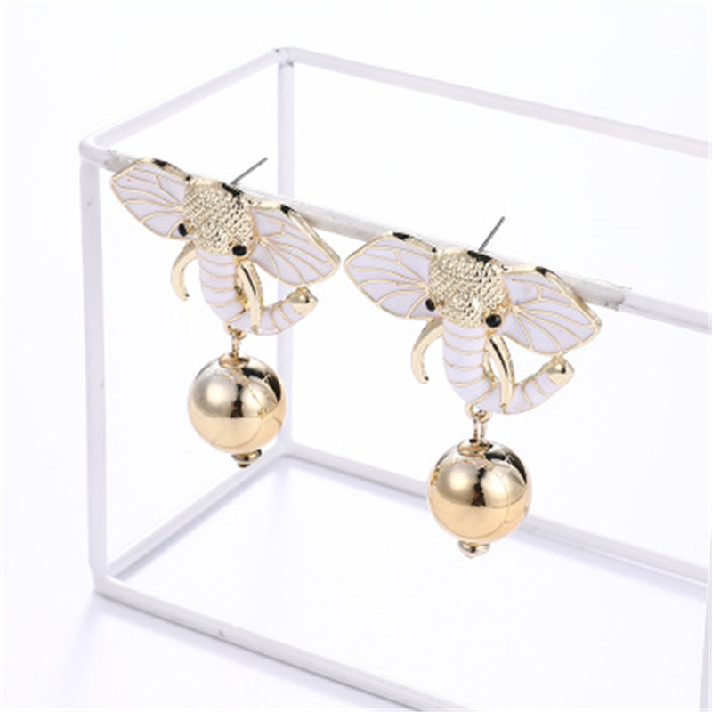 

Delicate Alloy African White Elephant Pendant Drop Earrings For Women Girls Party Prom Daily Life Jewelry Accessories