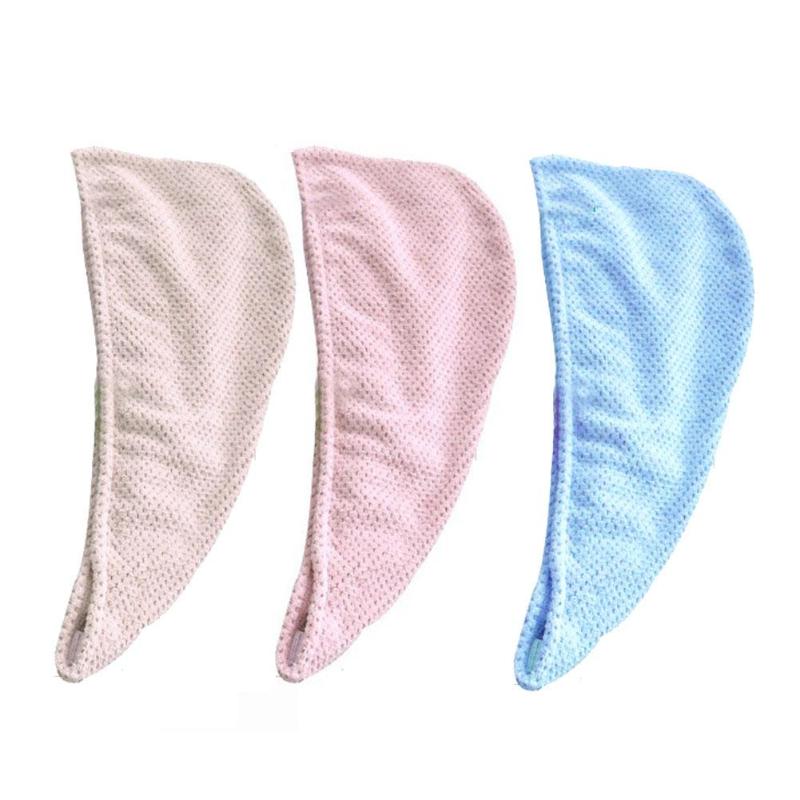 

Microfiber Bath Towel Hair Wrap Fast Drying Shower Cap Hairdressing Head Wrap Curly Long Hair Drying Cap For Children Adults
