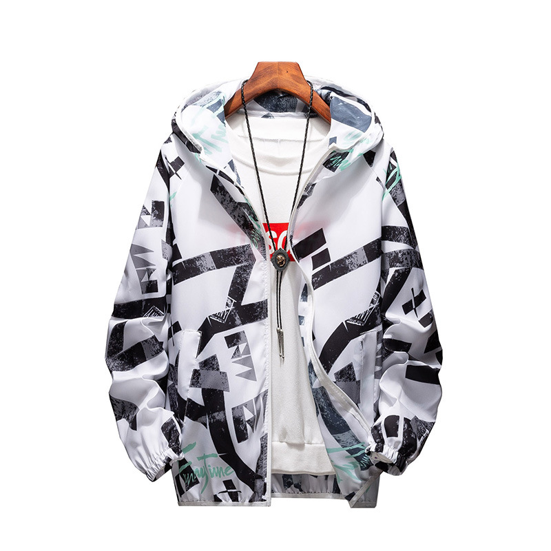 

Casual Thin Jacket Windbreaker Women Man Camouflage Sportwear Summer Sun Protection Clothing Thin Short Coat Female Tops, Black