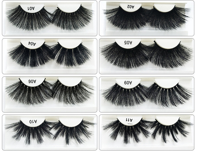 

2020 NEW 8 Styles 1Pairs 25mm False Eyelashes Natural/Thick Long Eye Lashes Wispy Makeup Beauty Extension Tools Wimpers