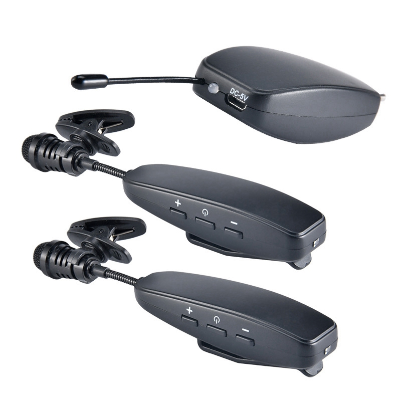

UHF Microphone One for Two Lavalier Wireless Microphone Camera for Phone Live SLR Camera Video Interview