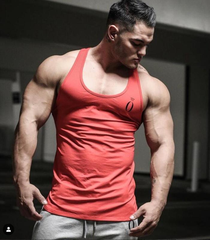 

2020 Summer New Muscle Fitness Brother Sports Vest Sleeveless Quick-drying Cotton Top Stretch Training Suit Running Vest, Black