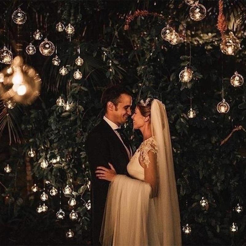 

Candle Holder Light Holder Candlestick Succulent Style Clear Dia.6CM Glass Globe Shape Round Wedding Romantic Home Decors