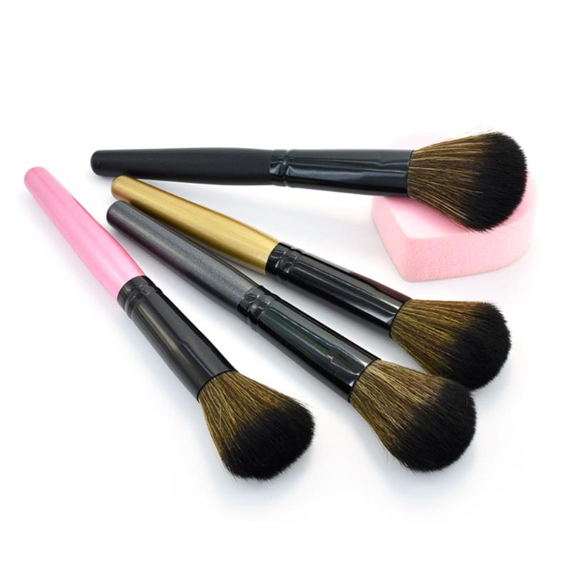 

Flat Foundation Makeup Brush Professional Blush Powder Contour Cosmetics Makeup Brush Tool Black Facial Blending Brushes