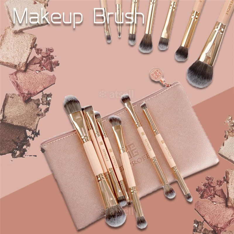 

7 Pcs Rose Gold Multifunctional Brush Double Head Concealer Blending Brush Professional Facial Makeup SE-MB210BG7