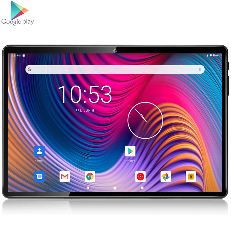 

Newest 10 inch tablet PC 3G Android 9.0 Quad Core Super tablets Rom 32GB WiFi GPS 10.1 tablet IPS Dual SIM GPS +64GB TF Card, Black