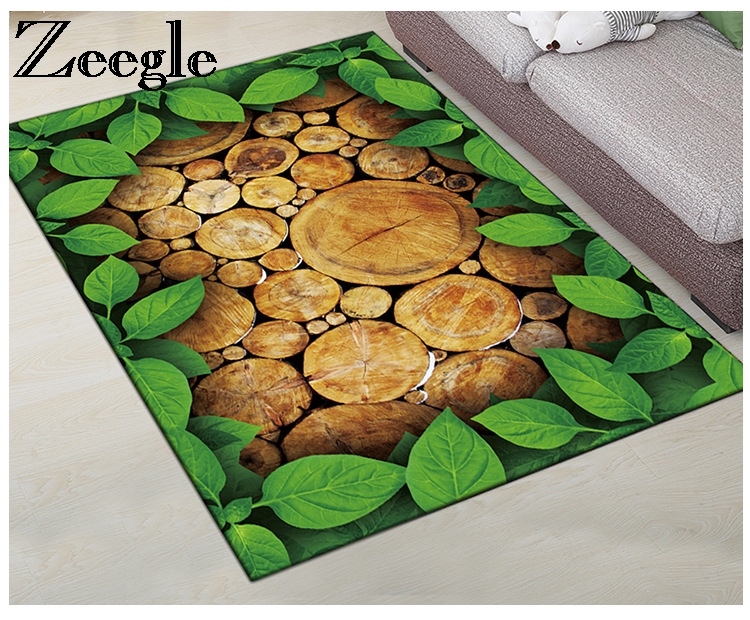 

Zeegle Home Decor Carpet Rugs Non-slip Kitchen Mats 3D Carpet For Living Room Coffee Table Floor Rugs Absorbent Mats Bedroom, Tree 01