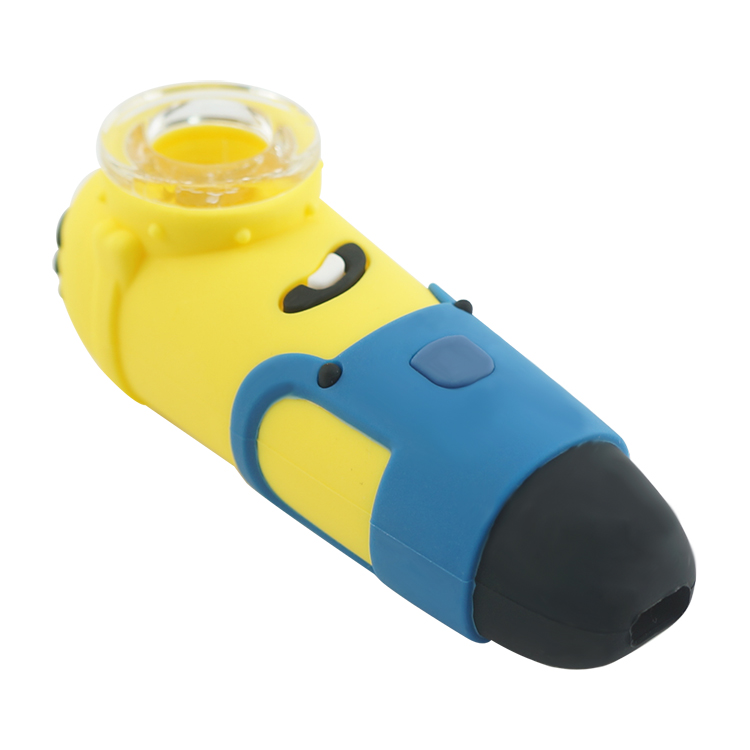 

Big clearance sale silicone hand pipe for smoking tobacco pipes glass bowl colorful funny spoon pipe