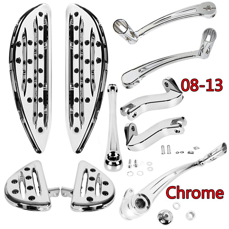 

Front+Rear Shallow Cut Floorboards&Shift Lever&Brake Shift&Linkage&Rear Passenger Mount For Touring 2008-2011 2012 2013