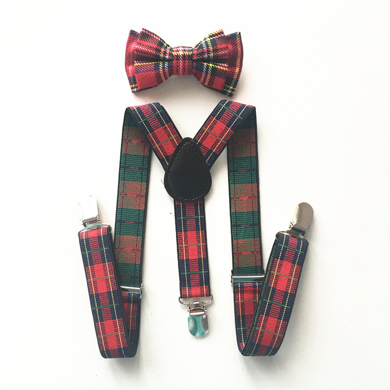

Hot Children's Kids Boy's Scotland Plaid Suspenders Y-Back Braces Elastic Adjustable Straps Printing BDTZ031