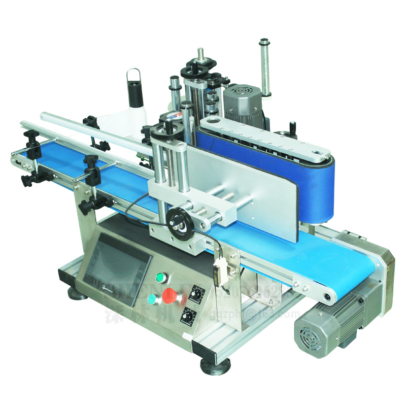 

Full Automatic Round Bottle Labeling Machine Deskatop Type Labeller For Fruit Can Plastic Wine Bottle Labeling