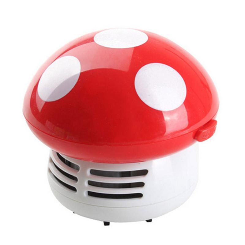 

Portable Cute Mini Mushroom Corner Desk Table Dust Vacuum Cleaner Sweeper