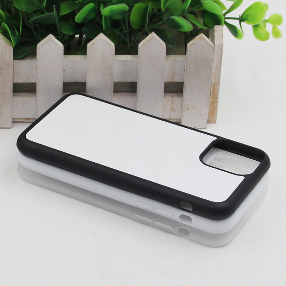 

2D Sublimation Silicon Cell Phone Cases For Iphone 14 13 mini 12 11 pro max X 8 8Plus 7 6S 6 Plus TPU PC Rubber soft Blank Heat transfer Phone Cover, Black