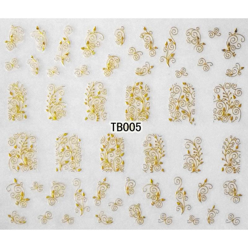 

1X SELF ADHESIVE GOLD SILVER 3D NAIL ART METAL STICKER DECAL SLIDER TATTOO FLOWER CAMELLIA BUTTERFLY AZALEA TB04-06, Tb006 silver