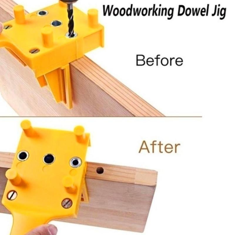 

6/8/10mm Quick Wood Hole Positioner System Handheld Drill Bit Hole Puncher Doweling Jig Abs Plastic DIY Carpentry Dowel Joints