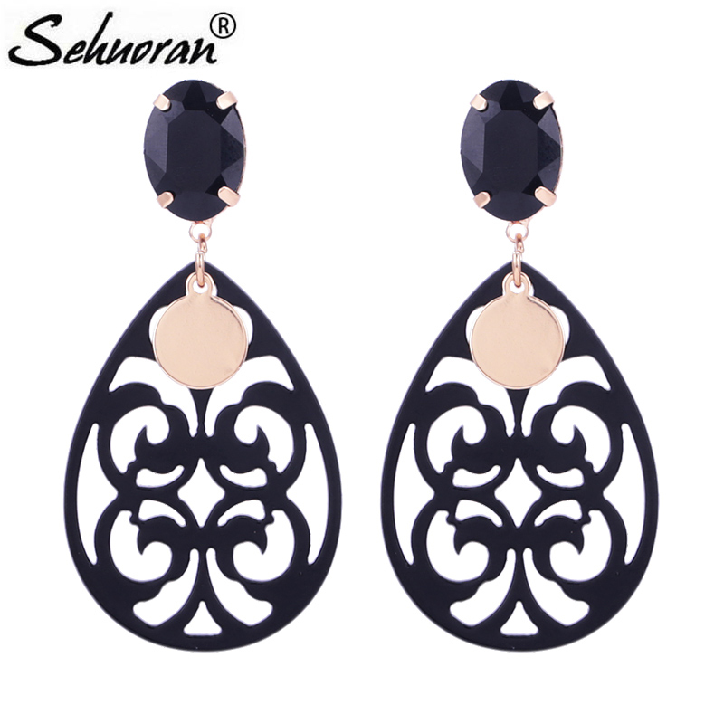 

Sehuoran Brinco Brincos Originality Trendy Water Drip Resin Drop Earrings For Women Elegant Design Jewelry Wholesale