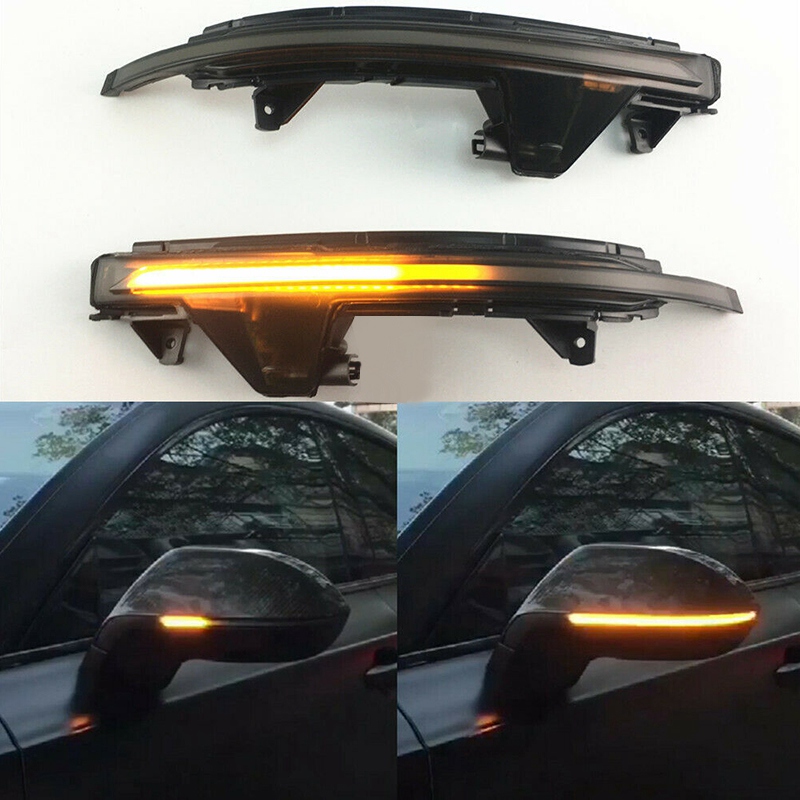 

2Pcs Side Wing Mirror Indicator Dynamic Water Flowing Turn Signal LED Light For- A7 S7 7 2010-2020, As pic