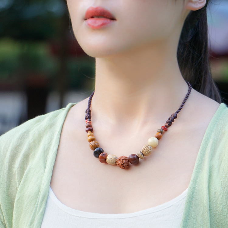 

18 children Buddhism ethnic bracelet, New Fashion Ethnic jewelry vintage Bodhi necklace, natural 18 Bodhi seed vintage Necklace